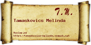 Tamaskovics Melinda névjegykártya